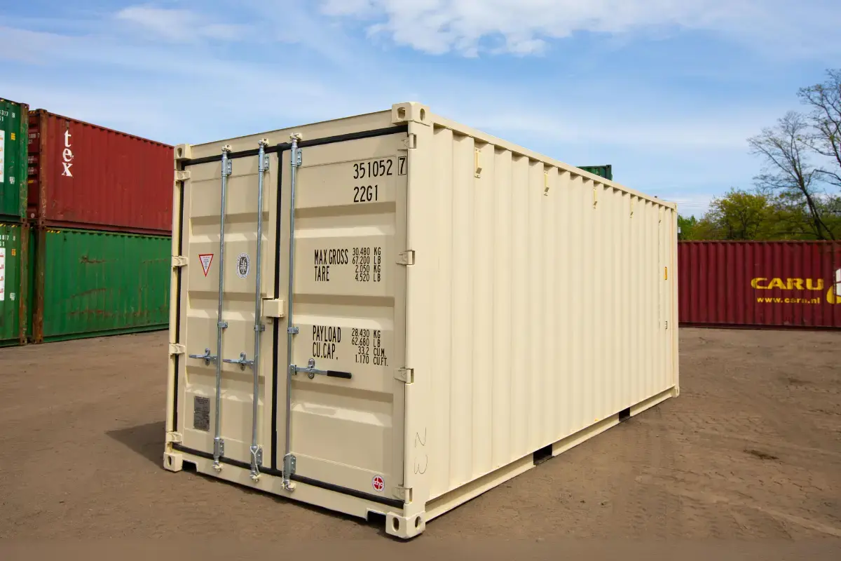 New one trip 20 foot dry shipping container — actual unit photo