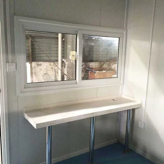 10ft flat pack booth interior with service counter