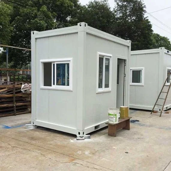 10ft flat pack office booth — actual unit photo