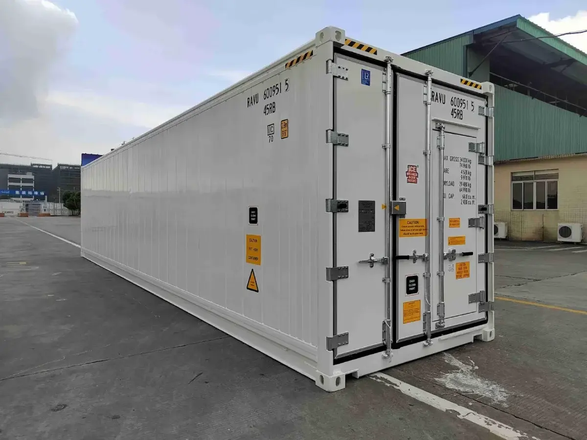 New one trip 40 foot high cube refrigerated container